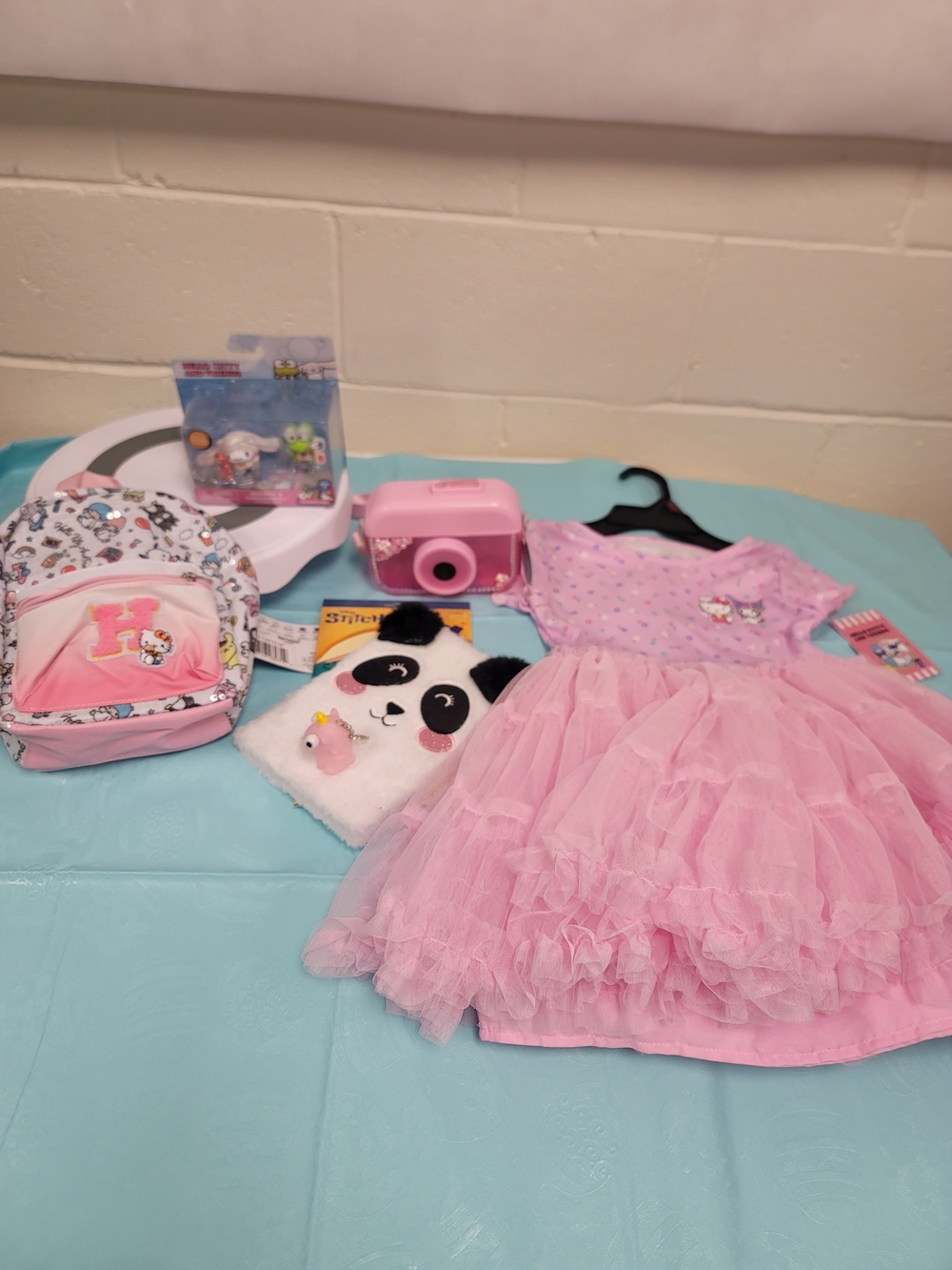 Kids Pink Tulle Dress with Matching Accessories